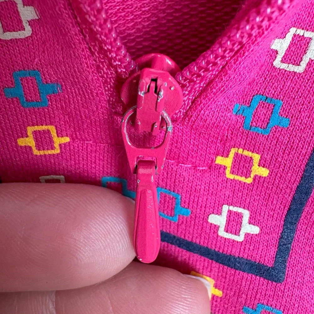 Vintage 90s Women’s Fuchsia Embroidered Long Sleeve Pullover - Picture 9 of 16